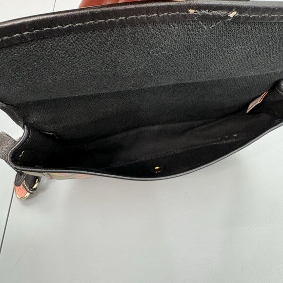 Vintage Dooney & Bourke Shoulder Bag Purse Logo Medallion Colorful Coated Black - Picture 4 of 12